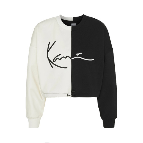 Karl kani Γυναικείο φούτερ Signature Cropped Block Crew